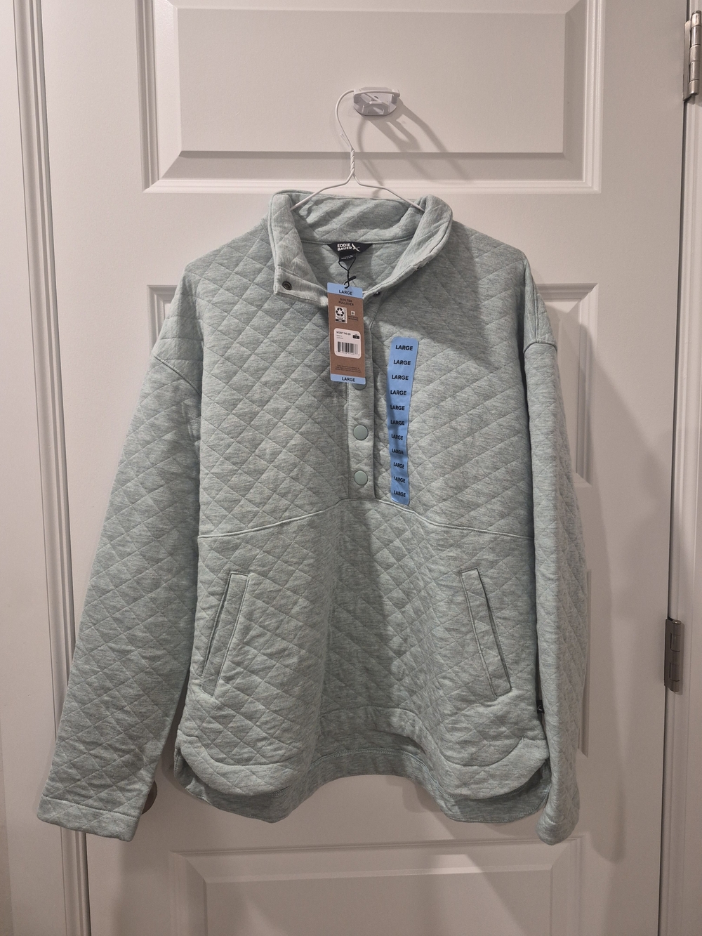 Eddie Bauer Quilted Pullover Shirt Jacket
